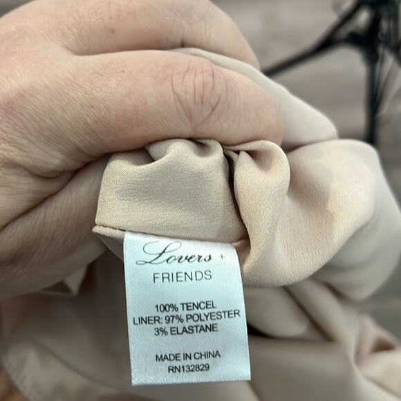 Lovers + Friends Light Brown Sleeveless Swing Dress Cutouts On Back and Front XS - Picture 7 of 9